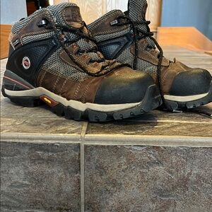 Timberland PRO Men's Brown and Black Work Boots